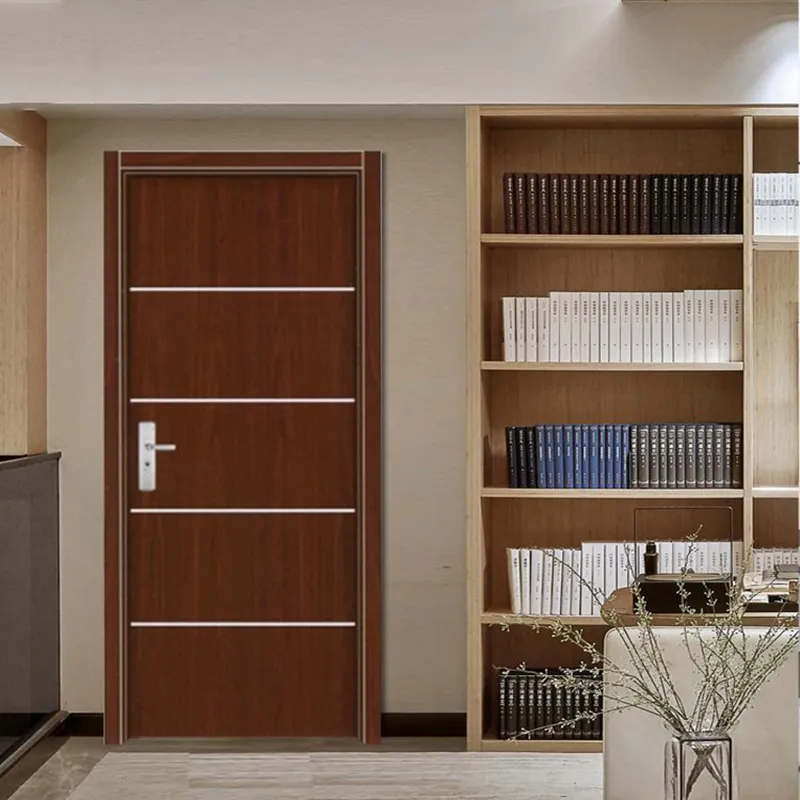 American Minimalist Fire Rated Steel Wood Door Modern Exterior Security Bedroom Interior Door
