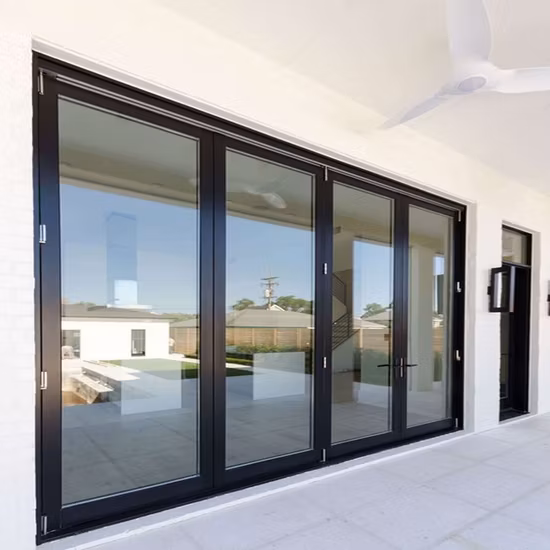 2022 Doorwin Factory Supply Windproof Waterproof New Aluminium Double Glass Door Exterior Custom Entry Storm Commercial Sliding Patio Doors for Sale
