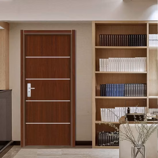 American Minimalist Fire Rated Steel Wood Door Modern Exterior Security Bedroom Interior Door