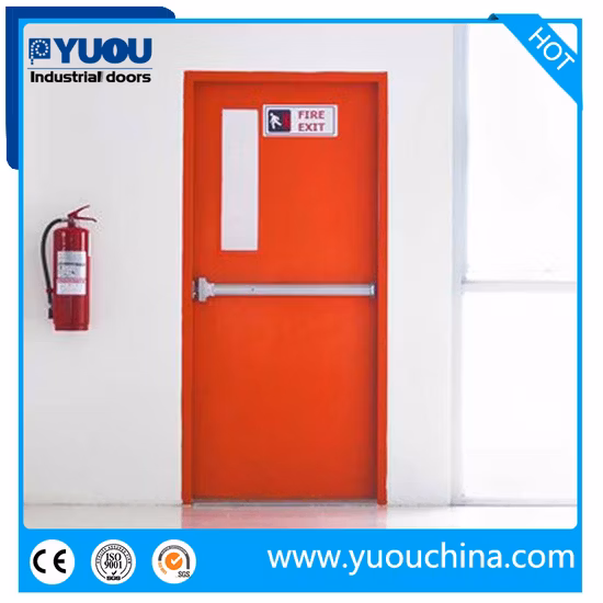 Certification standard de haute qualité en Chine 90 180 minutes Porte de sortie de secours en acier émaillé ou en acier inoxydable résistant au feu