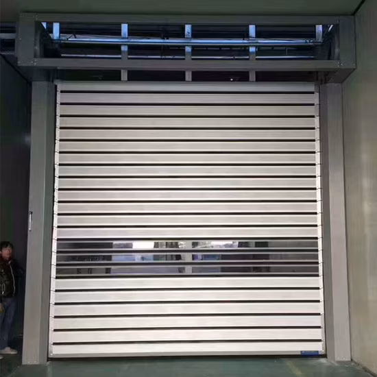 Porte roulante industrielle, porte automatique à grande vitesse, volet roulant rapide en aluminium, porte de sécurité
